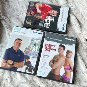 Total Gym Workout DVD Set 3 piece like new excellent condition